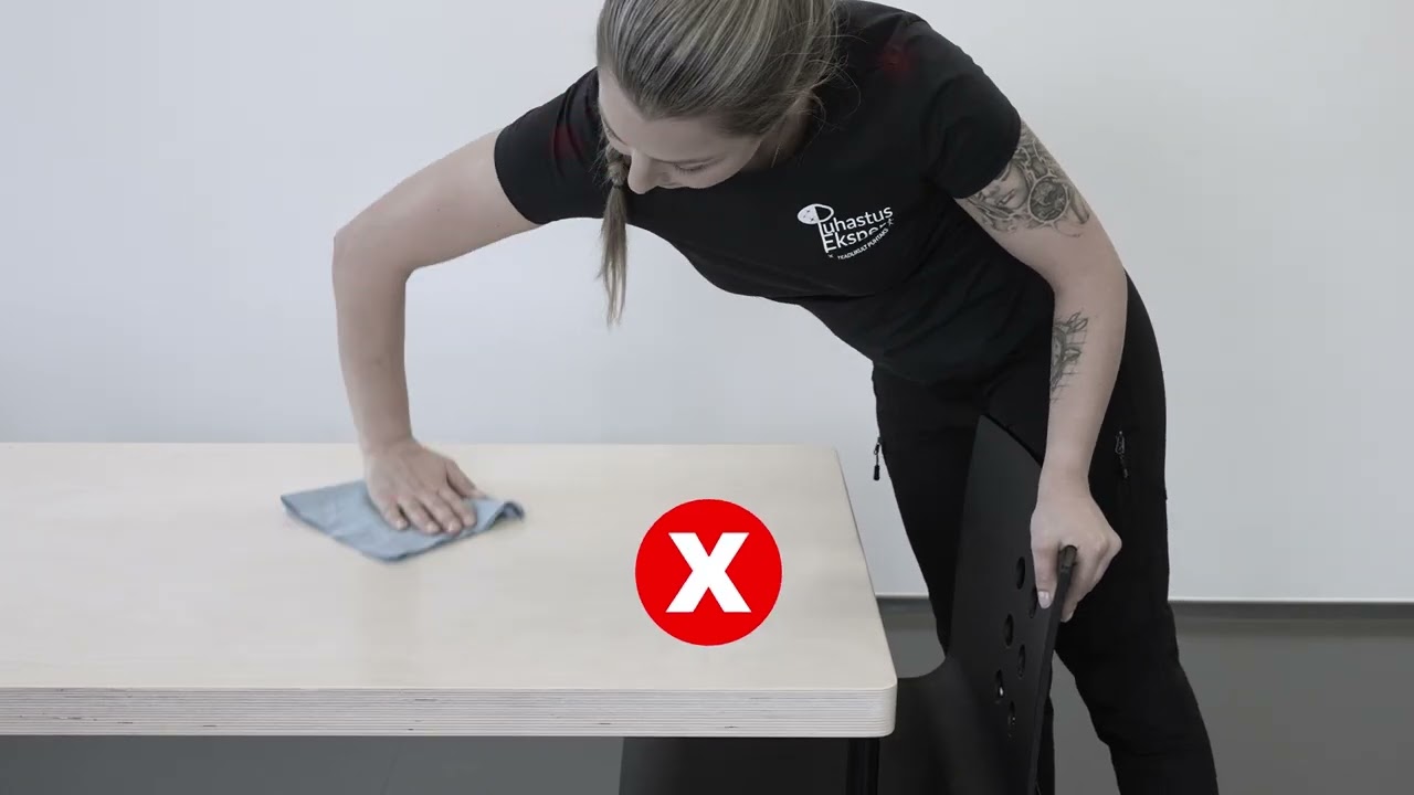 Cleaning Ergonomics - Wiping a flat surface