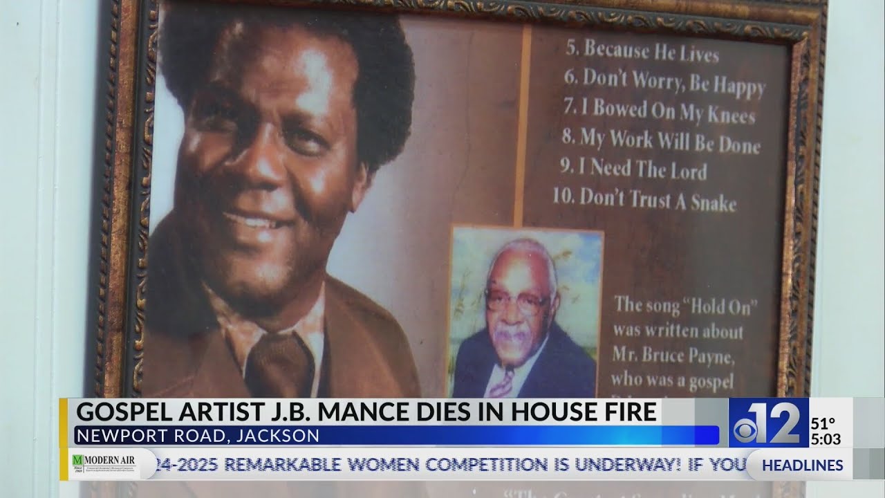 Gospel artist dies during Jackson house fire