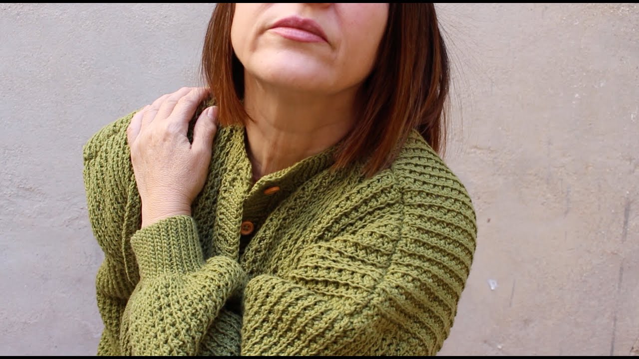 CARDIGAN MOON 6º/ UNIÓN DE COSTADOS Y HOMBROS#cucaditasdesaluta #cardiganmoon