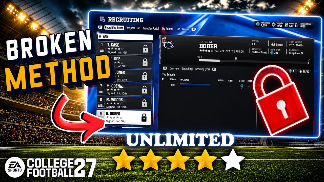 EA Has to Patch This Recruiting Exploit in CFB 27 Dynasty