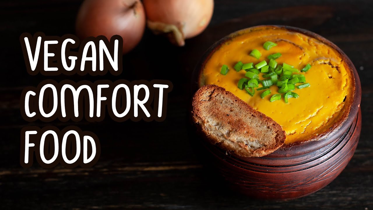 (SUB) Веганский луковый суп с насыщенным овощным бульоном