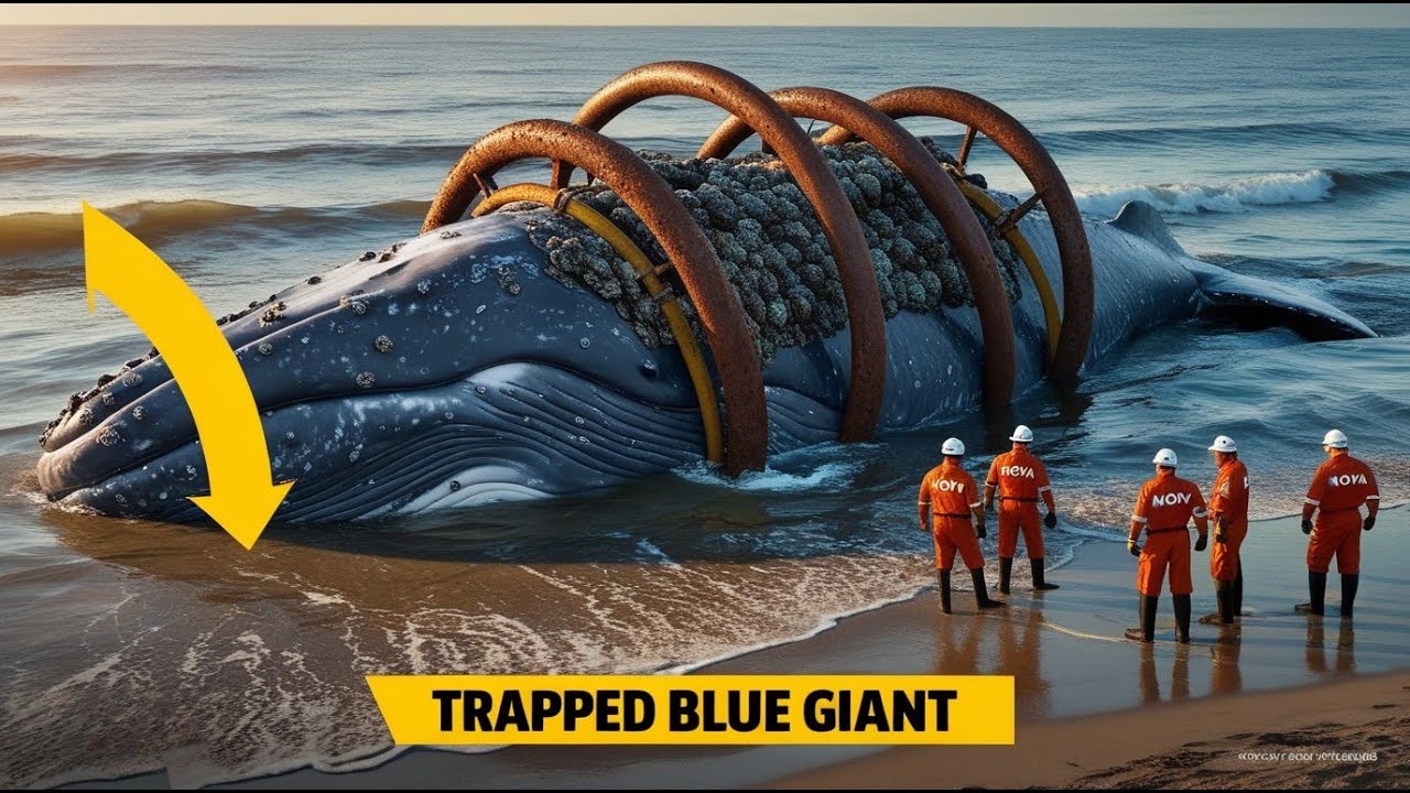 Emotional Ocean Rescue: Saving a Giant Blue Whale Trapped in Nets and Debris