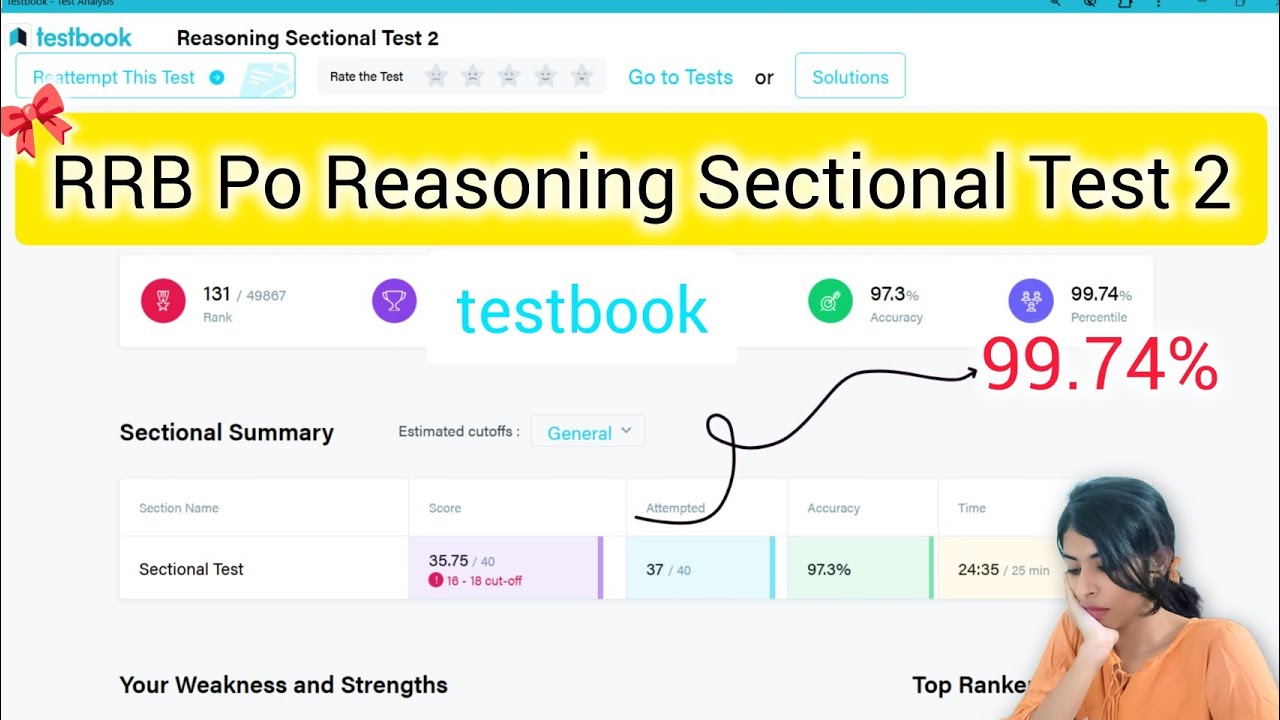 RRB PO Reasoning Sectional Test 2✅📚🖊️| Testbook | How to attempt Reasoning 