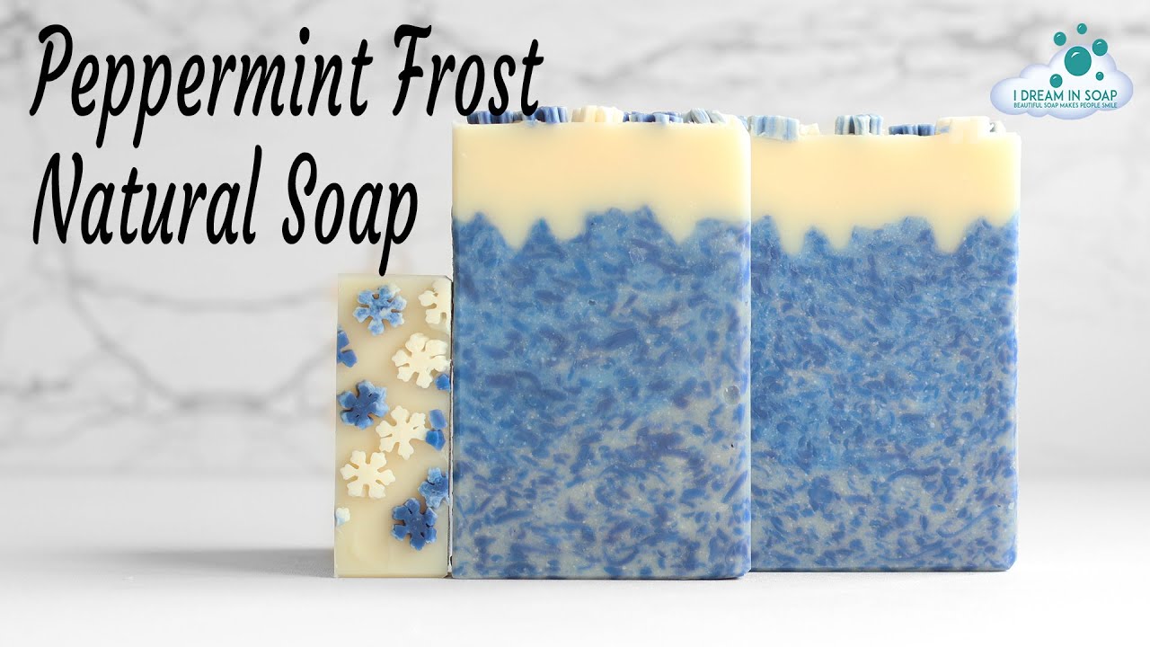 ❄️❄️Peppermint Frost, Natural cold process soap. One pot wonder soap. ❄️❄️