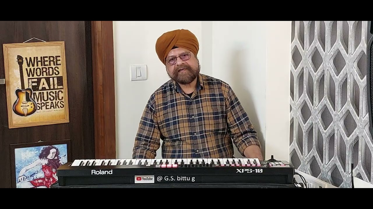 Chala Jata Hue Kisi ki Dhun Mein  + instrumental cover by G.S.bittu g + karaoke 