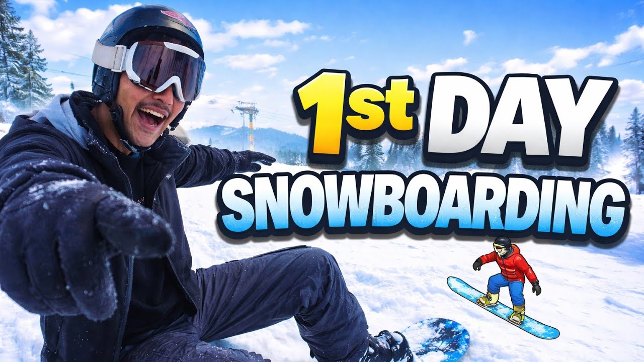1st Day snowboarding 🏂in Gulmarg 🥶