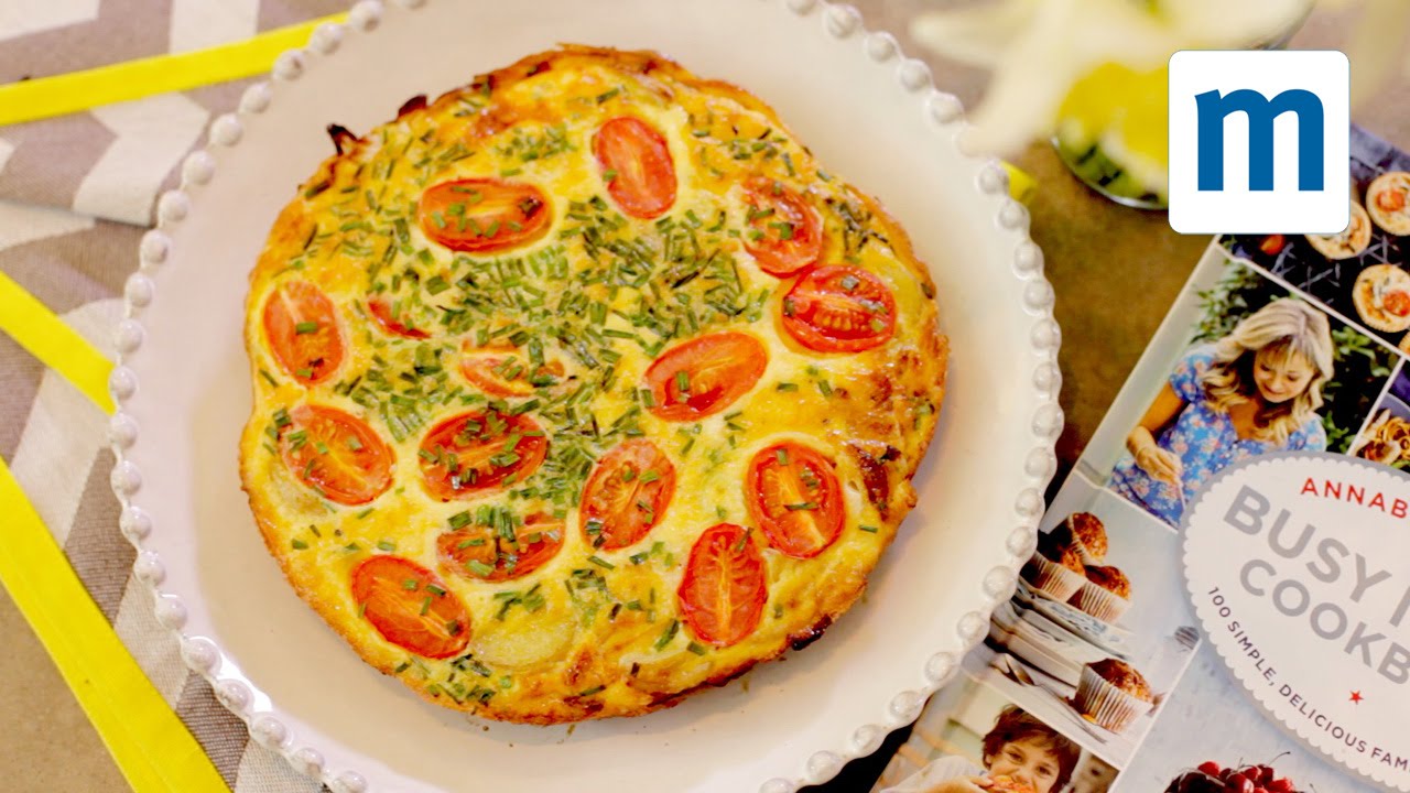 Easy cheese and tomato frittata | Annabel Karmel's Busy Mum's Cookbook