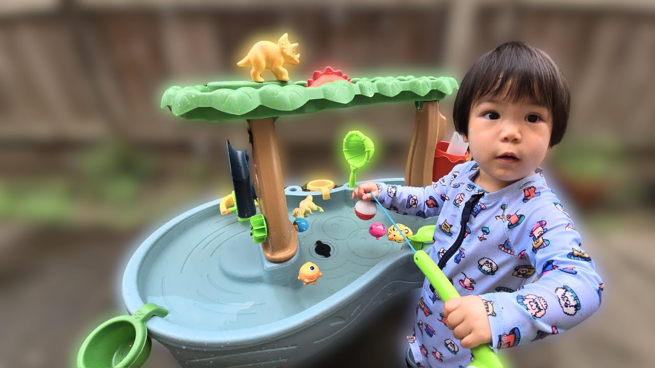 Cool Off with Dino Delights: Step2 Water Table Installation and Review