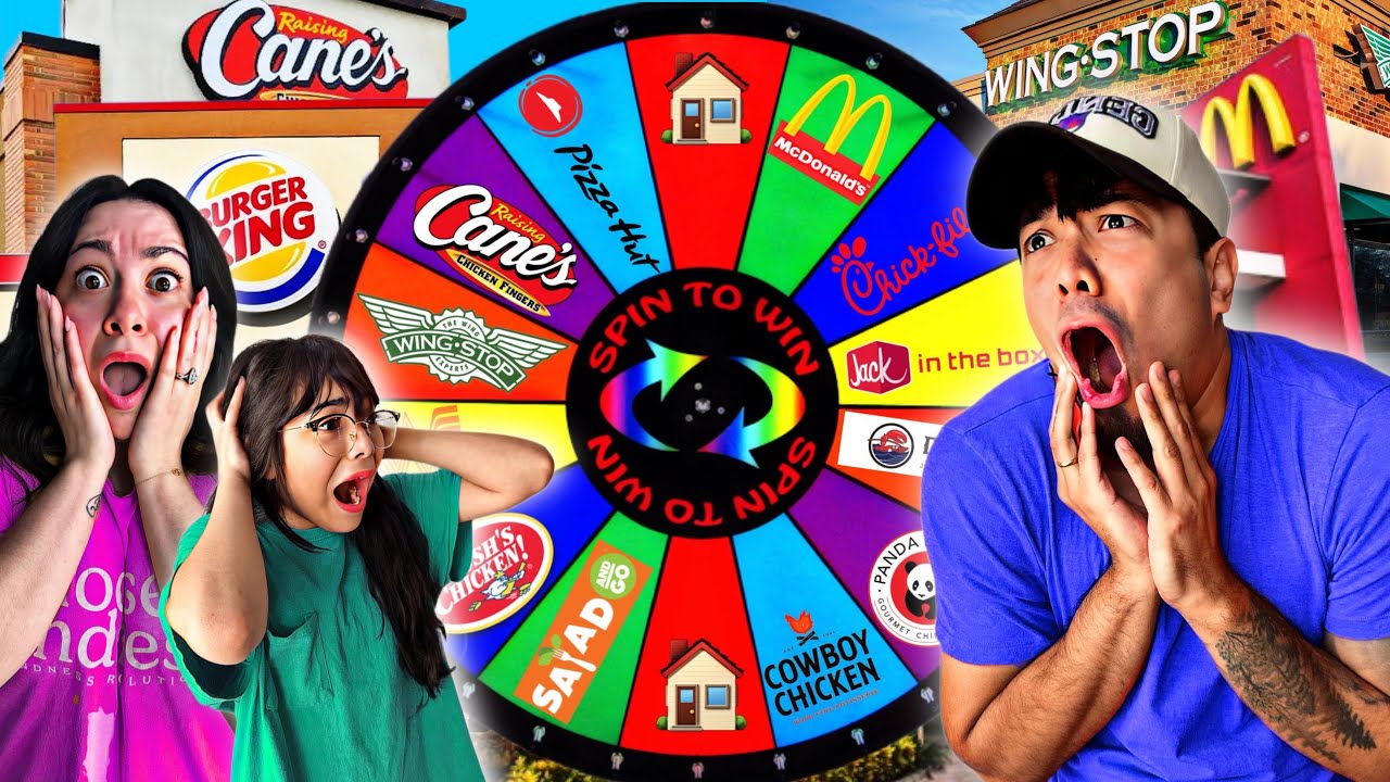 MYSTERY WHEEL DECIDES WHAT WE EAT FOR 24 HOURS!