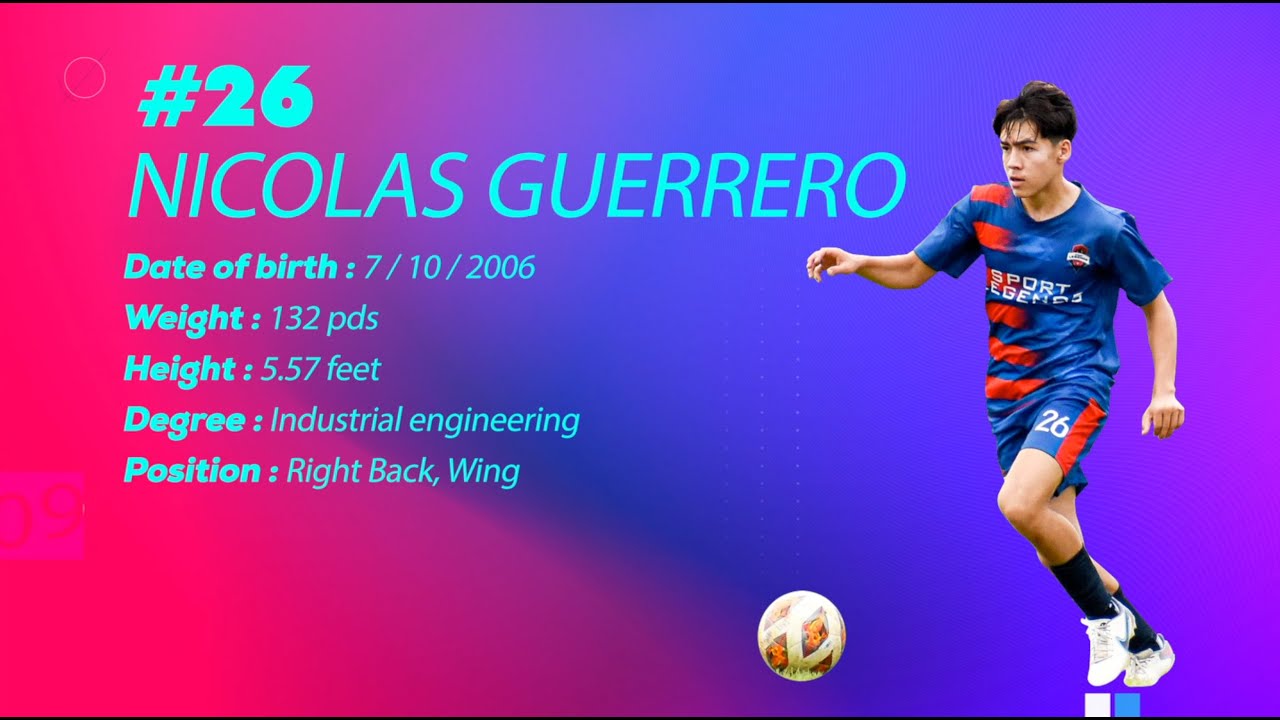 #26 - SPORT LEGENDS FC / PLAYER - Nicolas Guerrero Lopez