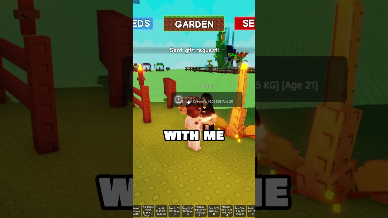 Я обменял стрекозу на ёжика в Grow a Garden #roblox #growagarden