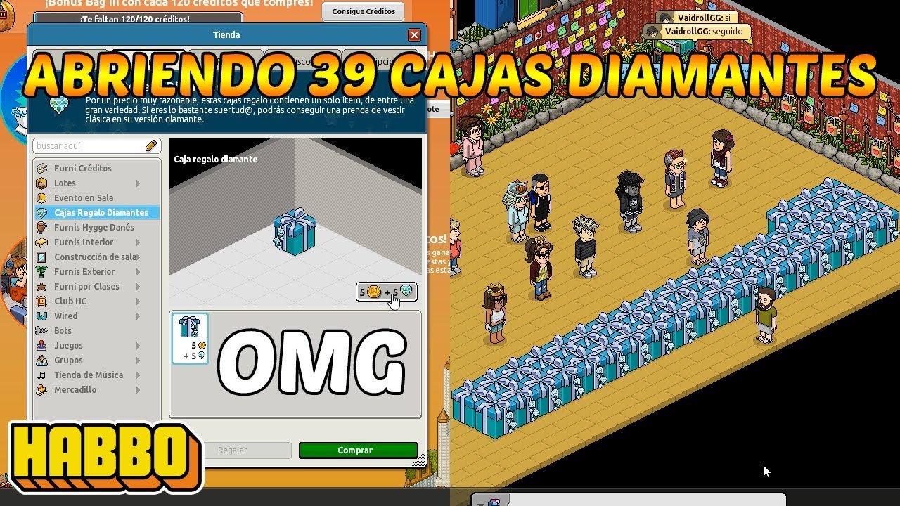 📦 ABRIENDO CAJAS REGALO DIAMANTES! MÁS DE $300 🤑 - HABBO