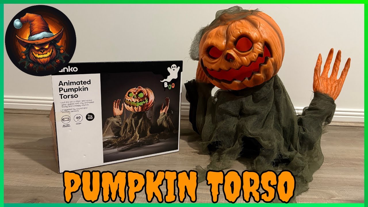 Kmart $30 Animated Pumpkin Torso UnBoxing/ Demo 