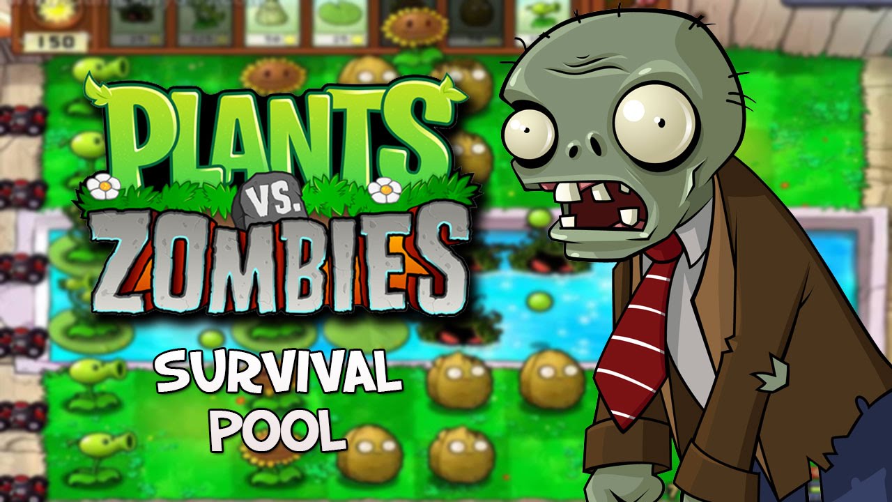 Plants Vs Zombies - Survival: Pool - Walkthrough