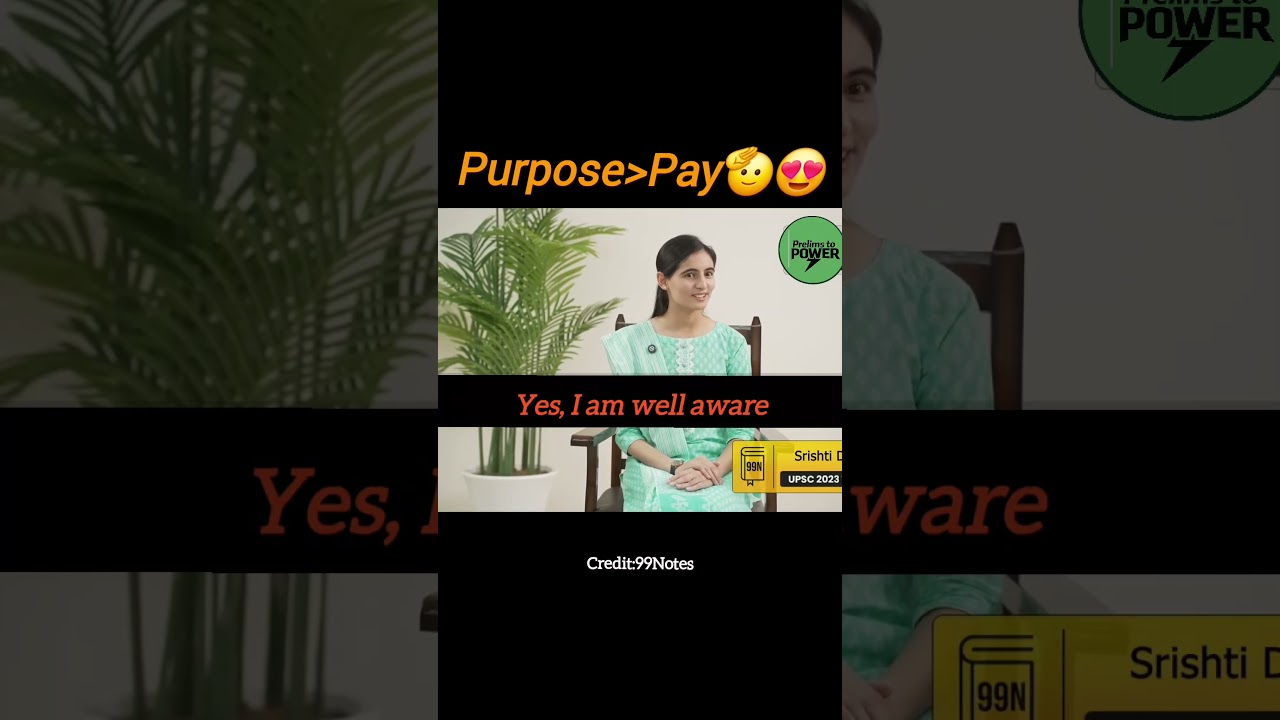 Impact over income💀😍|Shristi Dabas|UPSC 2023|IAS MOCK INTERVIEW
