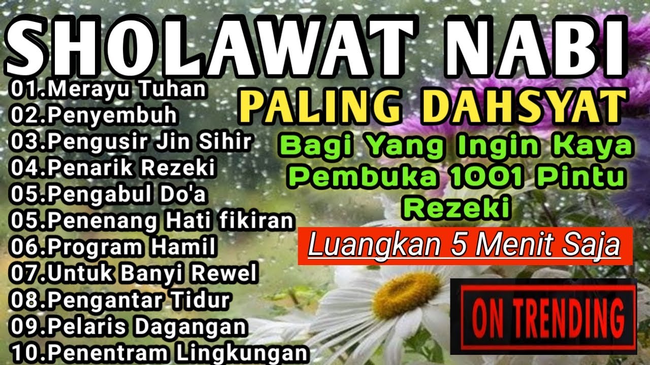 Sholawat Nabi Merdu Penyejuk Hati Fikiran Pembuka Rezeki Selasa, Kamis, Sabtu