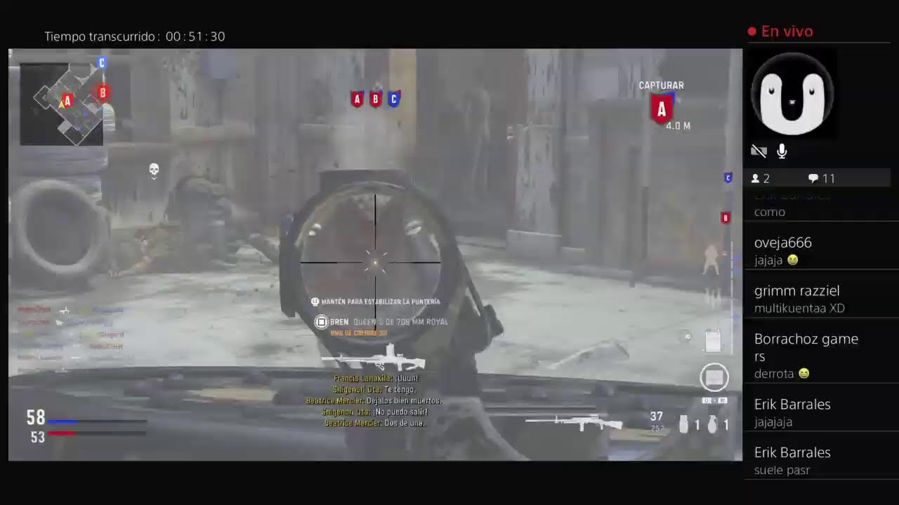 Transmisi&oacute;n de PS4 en vivo de ERIKSNIPER11