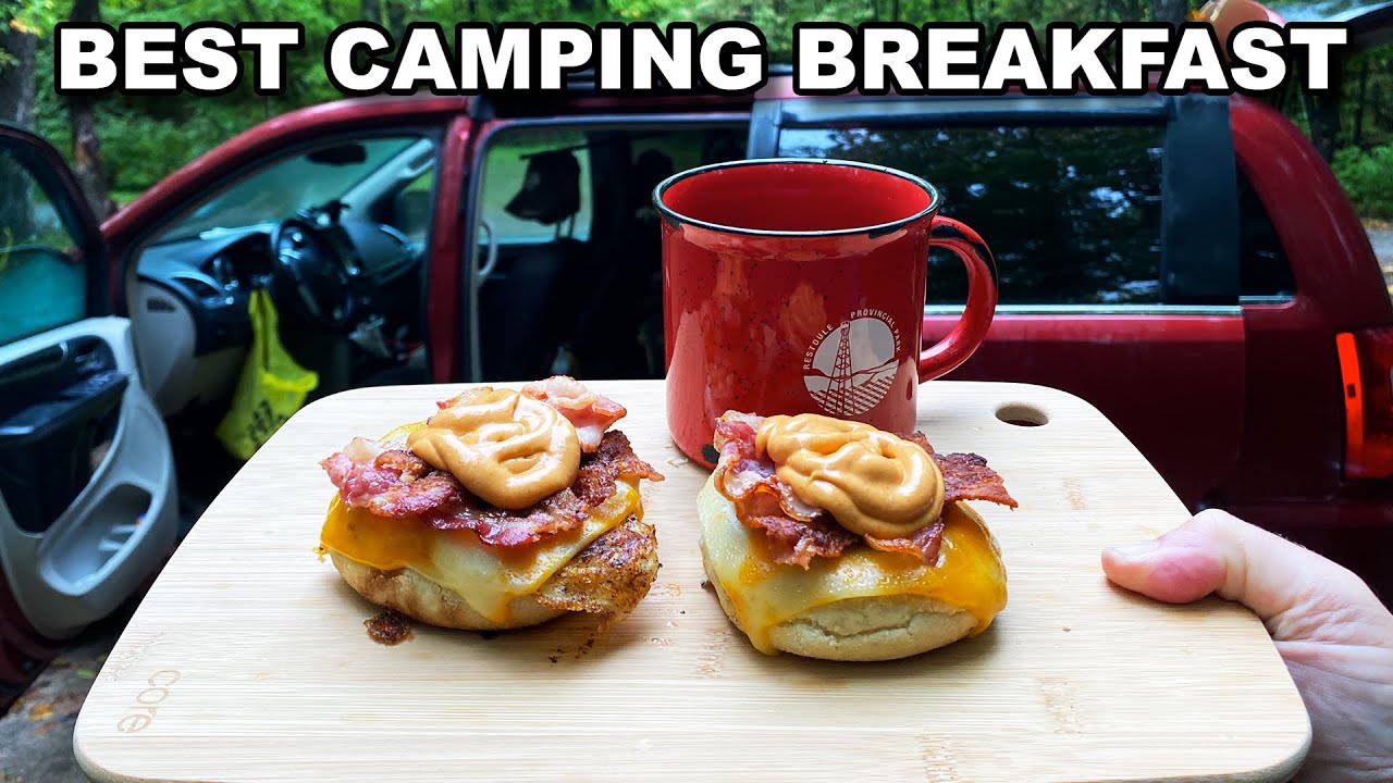 BEST CAMPING BREAKFAST!!! Out of My Minivan Camper #Vanlife