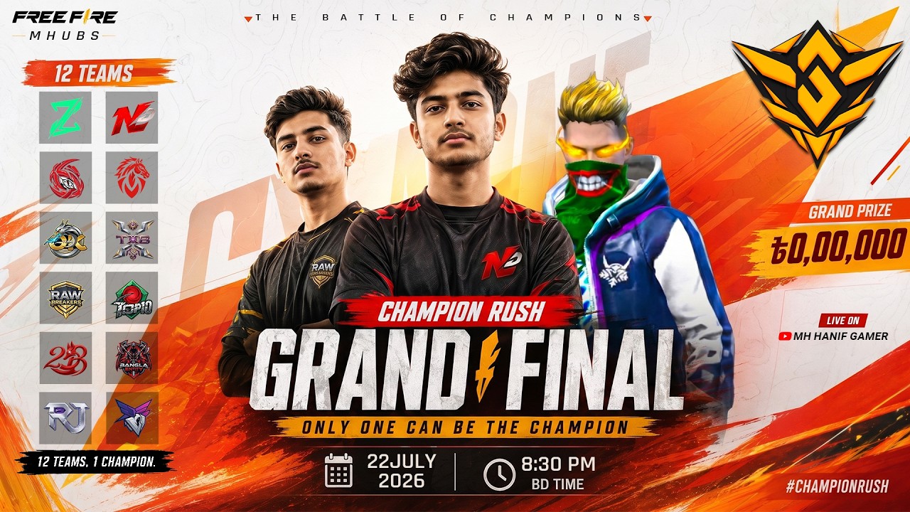 Free Fire Tournament Grand Final Champion Rush! 🏆