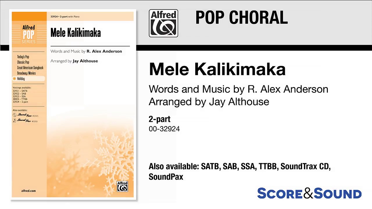 Mele Kalikimaka, arr. Jay Althouse &ndash; Score & Sound