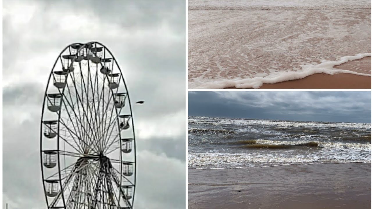 Visit to a Blackpool beach after lockdown