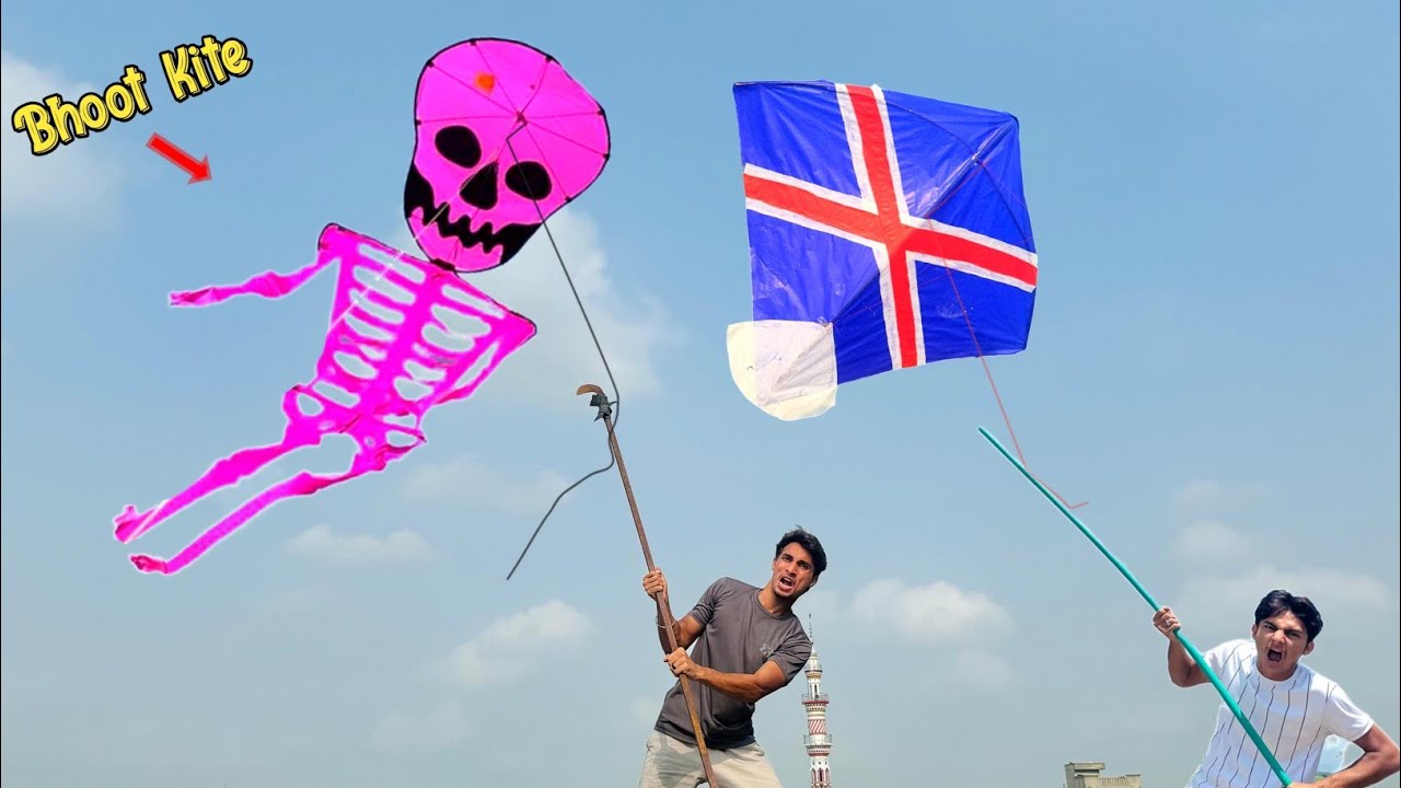 New Bhoot Kite Flying & 14 Gudda Kite Catch Moti Door
