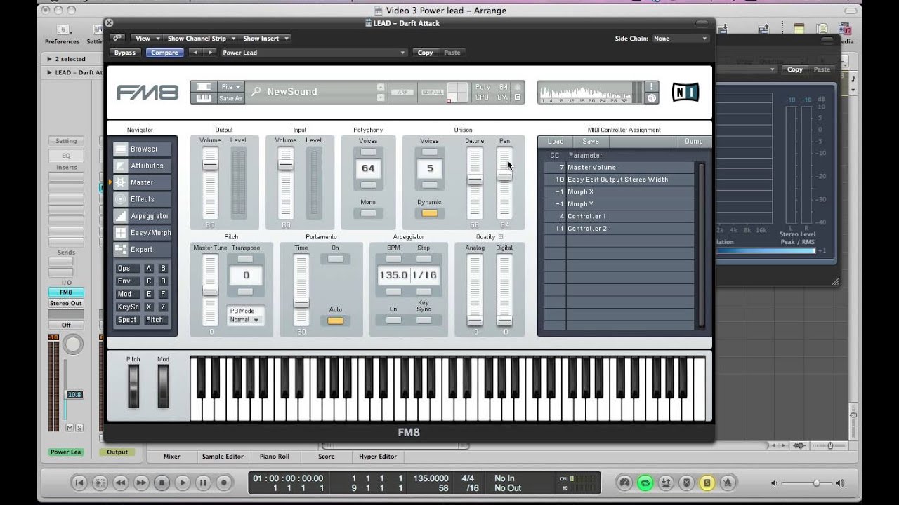 Dubstep with FM8- Part 3 How To Make A Power Lead