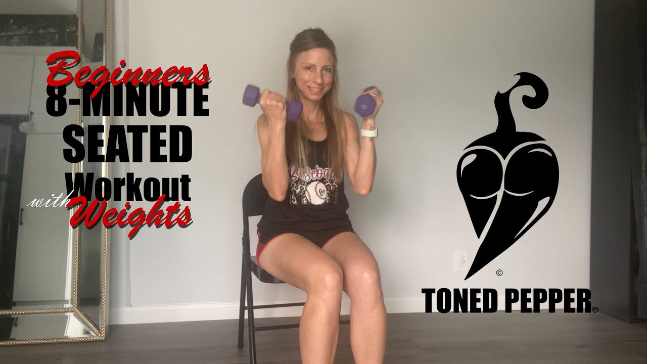 8-Minute Beginners Low Impact Seated Workout with Weights