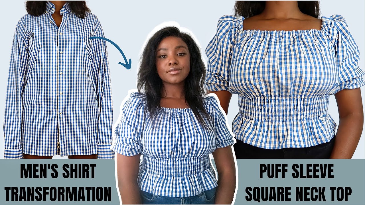 I Made a Smocked Top from a Men's Shirt (DIY)