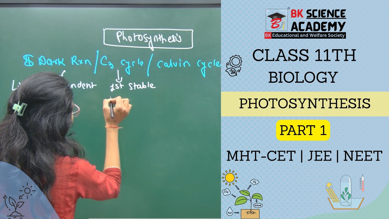 Class 11th-Biology (Topic -Photosynthesis Part 1) | BK Science Academy | JEE | NEET | CET |