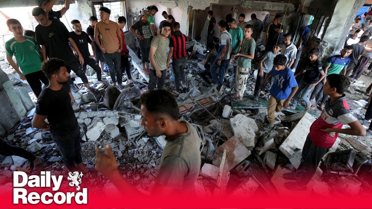Israeli air strike kills at least 20 at school in central Gaza
