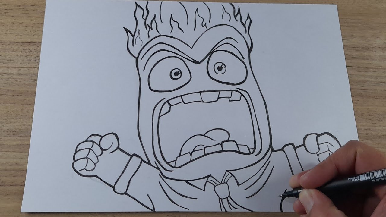 COMO DESENHAR O RAIVA DE DIVERTIDAMENTE 2