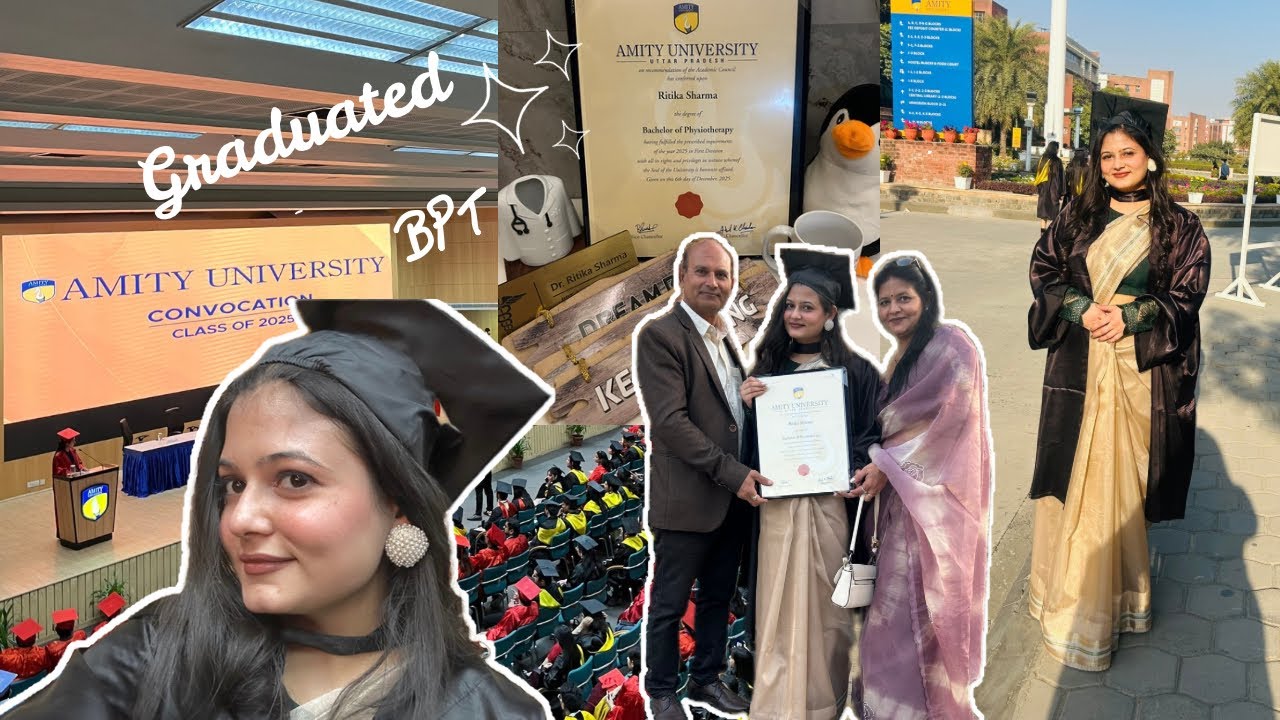 Graduation day🎓👩🏻‍🎓 | Amity university, Noida| BPT | convocation ceremony
