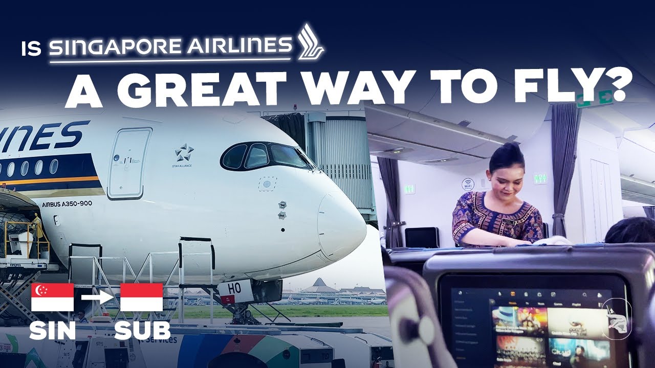 🇸🇬 Flying SINGAPORE AIRLINES A350 Economy Class | Singapore to Surabaya Trip Report