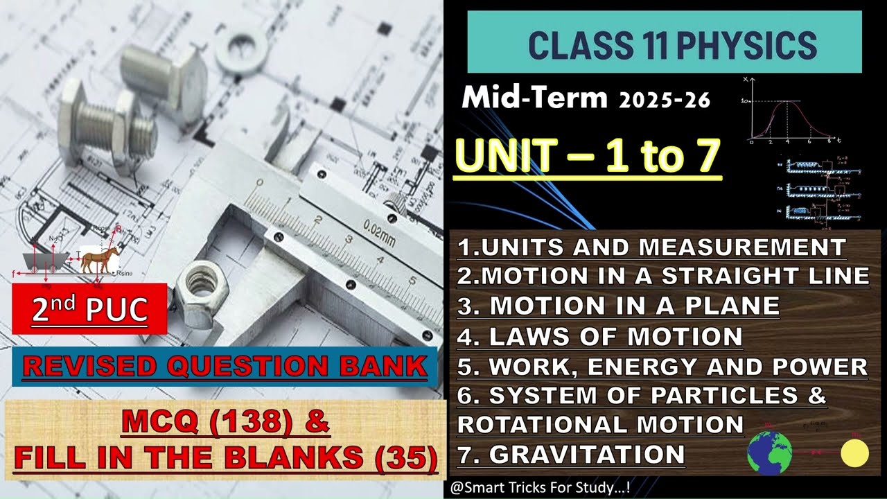 Ace Your 1st PUC Physics Midterm Exam with These Class 11 Important Model Questions and Answers