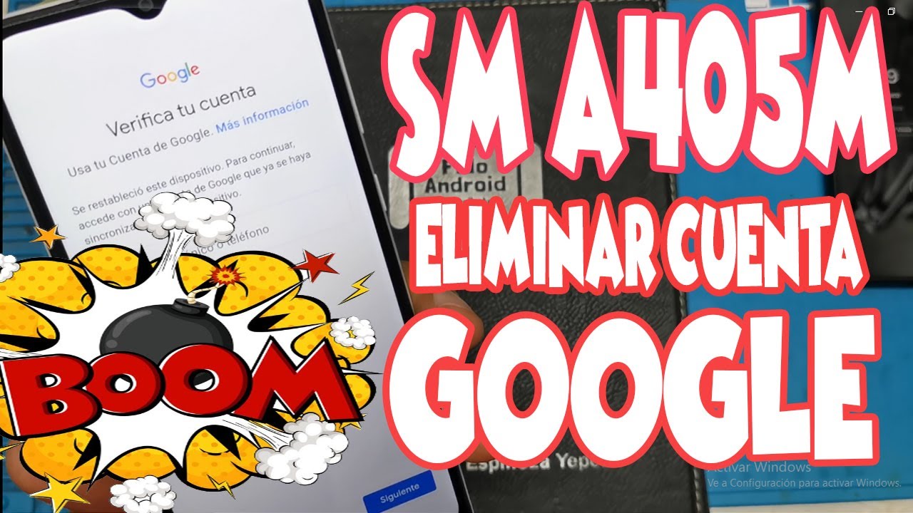 FRP SAMSUNG A405M /ELIMINAR CUENTA GOOGLE /GRATIS/ 100% SEGURO /NUEVA SEGURIDAD
