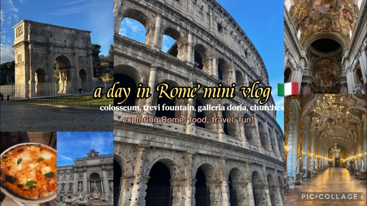 colosseum, trevi fountain, galleria doria | a day in Rome mini vlog 🇮🇹