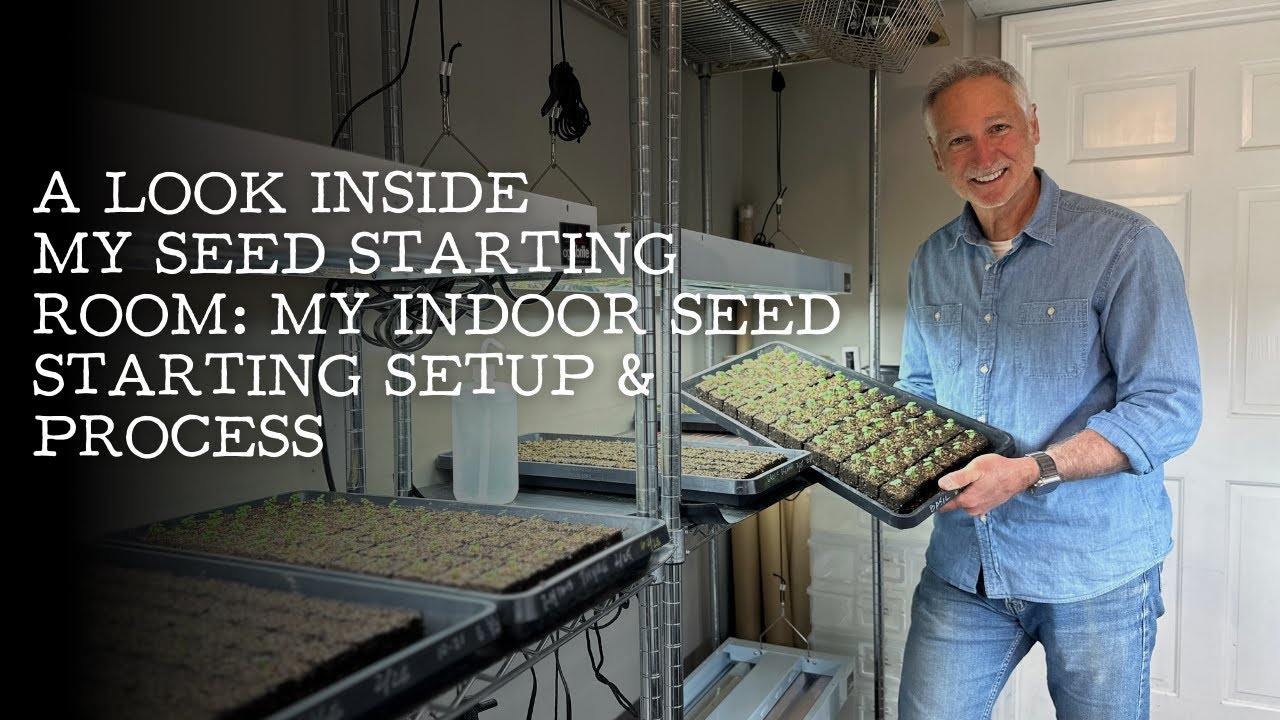 A Look Inside My Seed Starting Room | My Indoor Seed Starting Setup & Process