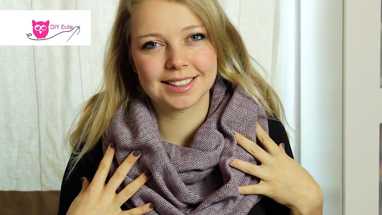 Anfängerprojekt:  Loop Schal nähen – DIY Eule