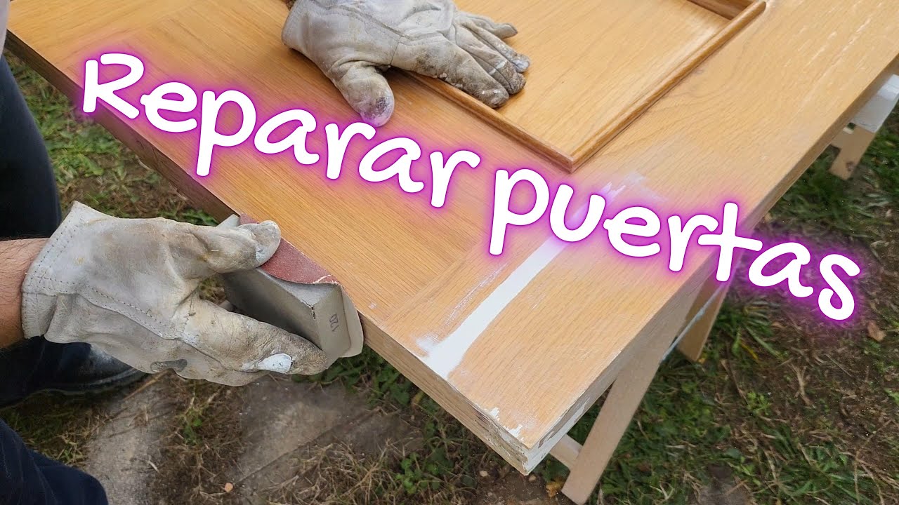 Como reparar una puerta de madera con masilla antes de pintar