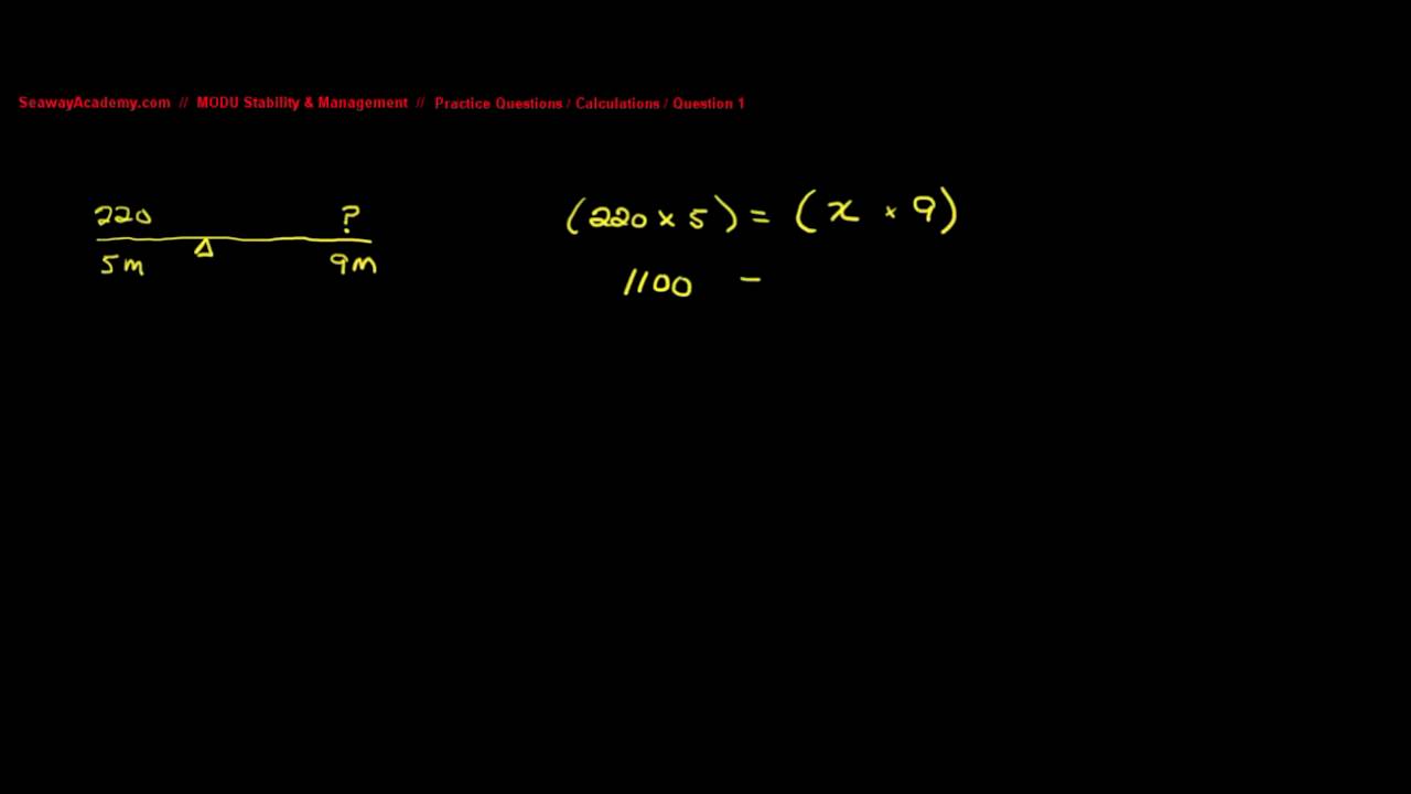 MODU Stability & Management (Practice / Question 1) - SeawayAcademy.com