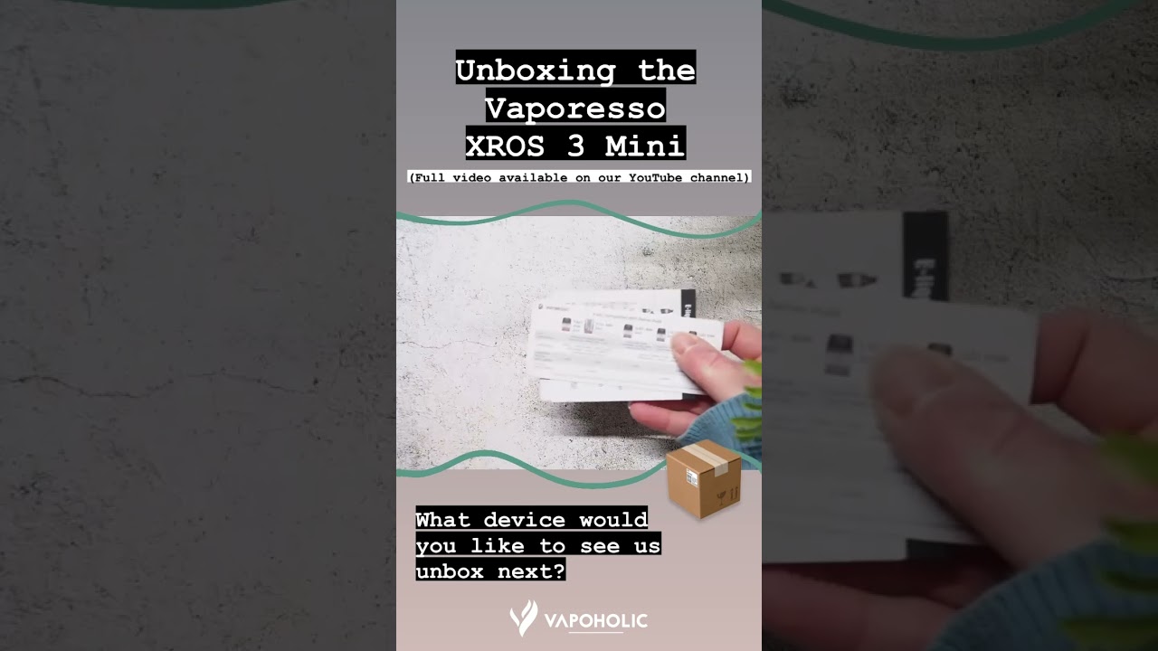 ASMR Unboxing With the Vaporesso XROS 3 Mini Vape Pod Kit  #unboxing #vape #asmr #vapelife