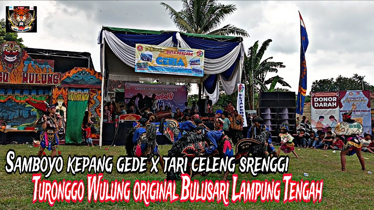 Samboyo kepang gede tari celeng srenggi jaranan Turonggo Wulung original Bulusari Lampung Tengah 