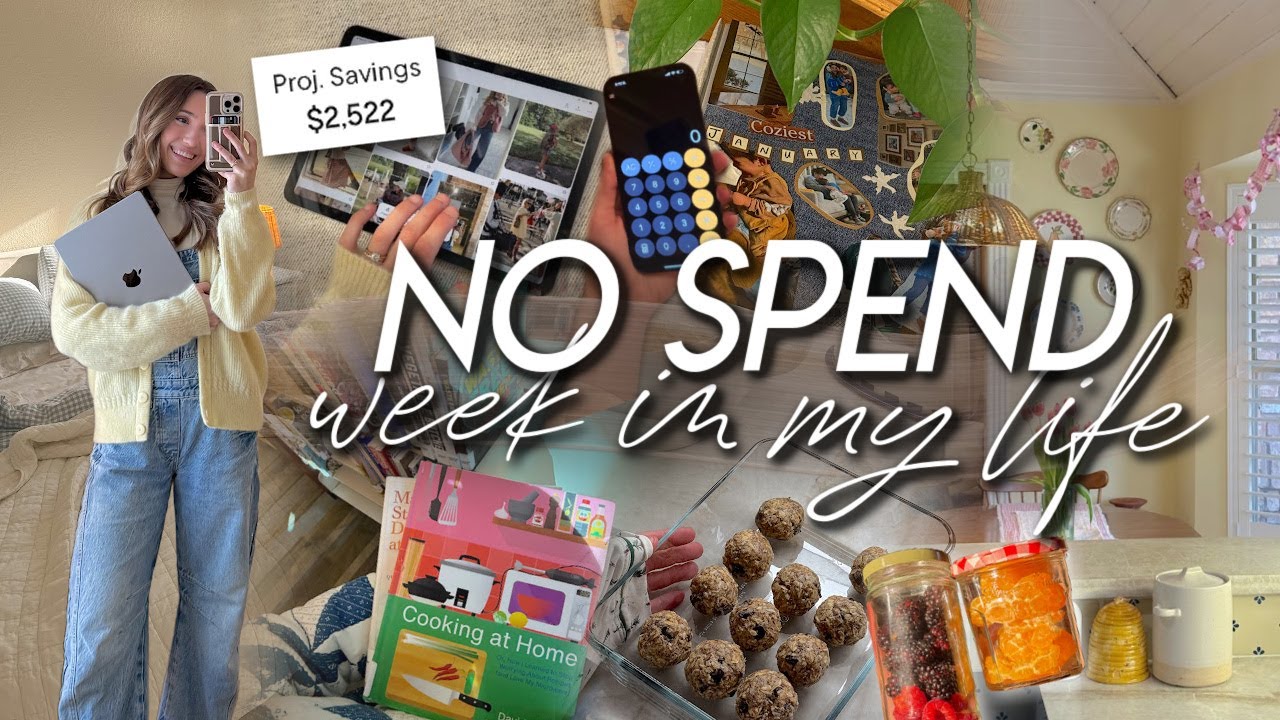 NO SPEND WEEK as a 27 year-old | low-spend activities, saving money, & Pinterest outfit styling 💸