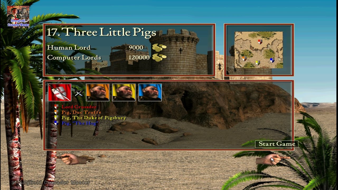 Stronghold Crusader Extreme | Mission 17 | Three Little Pigs| Stronghold Crusader HD|Crusader Master