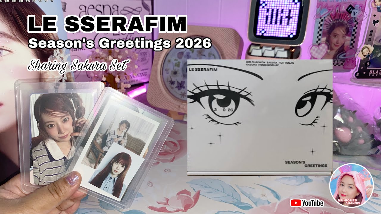 Unboxing LE SSERAFIM Season’s Greetings 2026 The Daily Fim Sharing Photocard