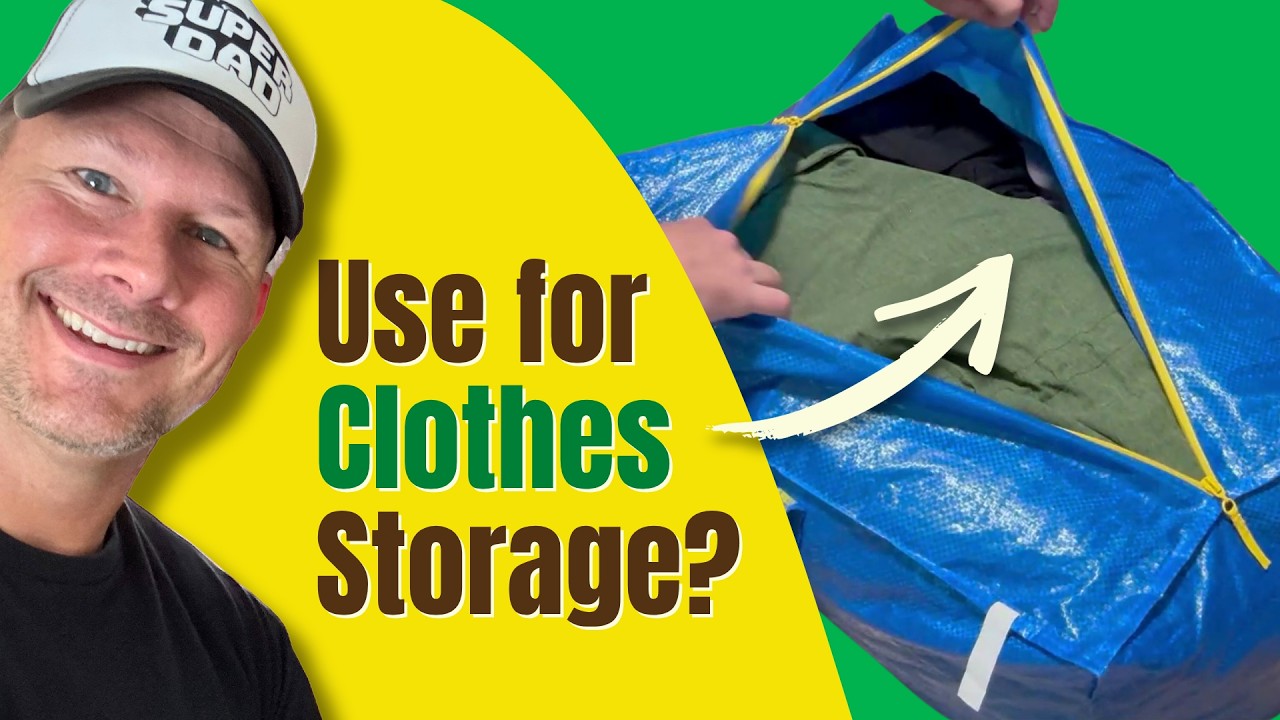 IKEA Storage Bags Blue Frakta review (my wife's hack for clothes!)