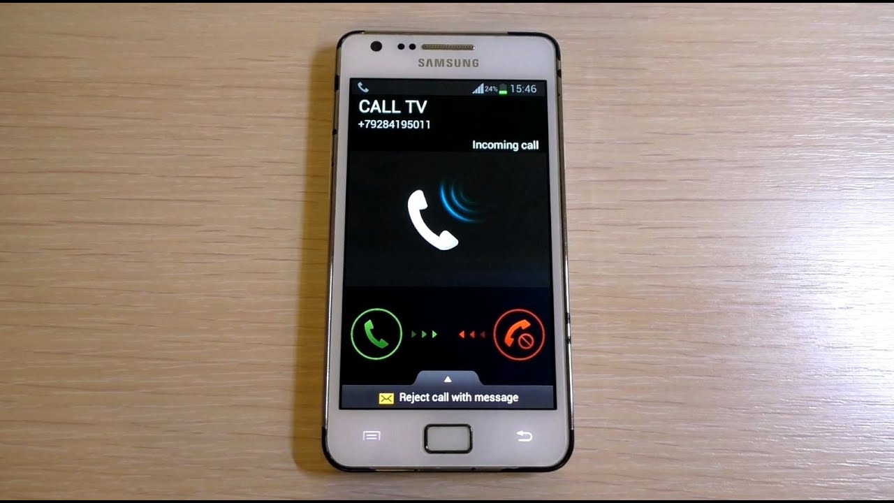 Samsung Galaxy S2 (White) Incoming Call