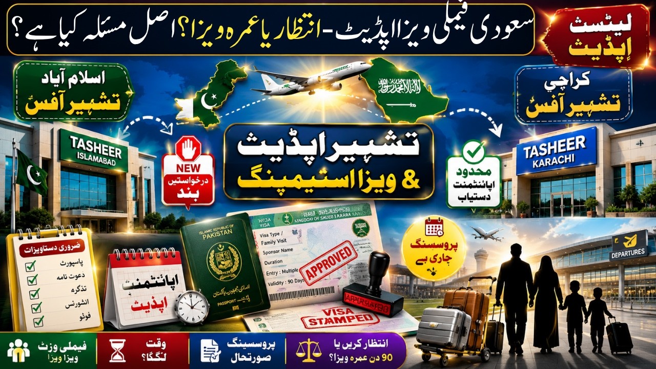 Saudi Family Visit Visa 2026 BIG Update | Tasheer Appointment, Visa Stamping & Embassy News