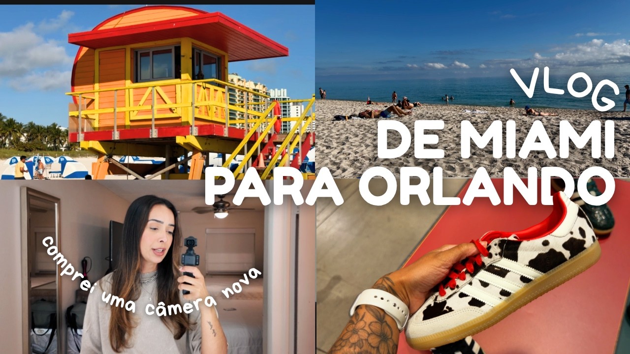 VLOG EM MIAMI & ORLANDO | Praia, Ocean Drive e Outlet em Orlando 